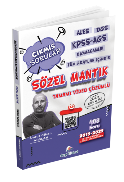 ALES DGS KPSS AGS Kaymakamlık Tüm Adaylar İçin Sözel Mantık Tamamı Video Çözümlü Çıkmış Sorular Dizgi Kitap ANKA Fotokopi