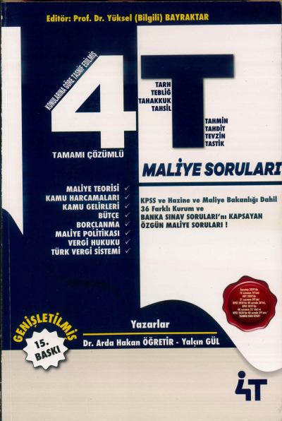 MALİYE SORU BANKASI YÜKSEK BİLGİ TAMAMI ÇÖZÜMLÜ ANKA Fotokopi