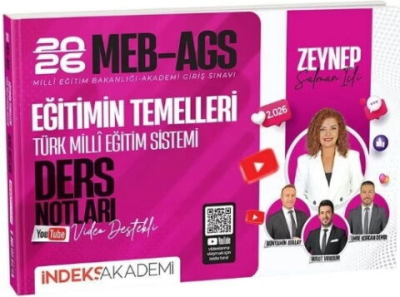 2026 MEB-AGS Eğitimin Temelleri ve Türk Milli Eğitim Sistemi Video Ders Notları İndeks Akademi Yayıncılık ANKA Fotokopi