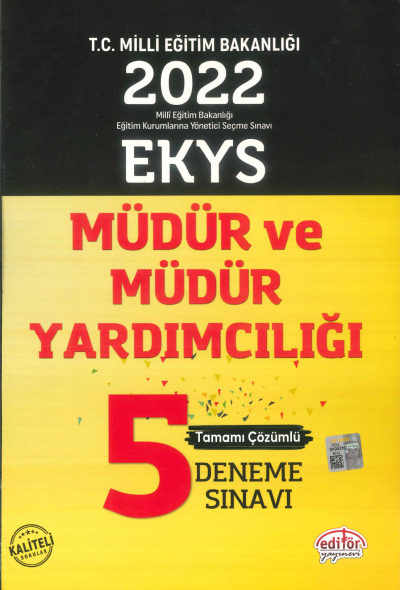 MÜDÜR VE MÜDÜR YARDIMCILIĞI 5 DENEME SINAVI TAMAMI ÇÖZÜMLÜ ANKA Fotokopi
