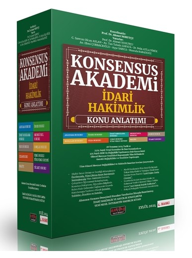 KONSENSUS Akademi İdari Yargı Hakim Yardımcılığı Sınavı Konu Anlatımı Eylül 2024 ANKA Fotokopi