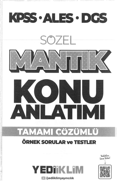 SÖZEL MANTIK KONU ANLATIMI TAMAMI ÇÖZÜMLÜ ÖRNEK SORULAR TESTLER ANKA Fotokopi