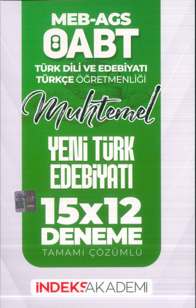 2025 ÖABT MEB-AGS Türk Dili Edebiyatı-Türkçe Yeni Türk Edebiyatı 15x12 Deneme Çözümlü İndeks Akademi Yayıncılık ANKA Fotokopi