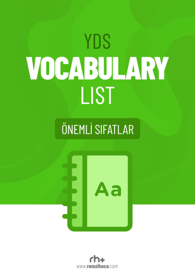 YDS Vocabulary List Önemli Sıfatlar Remzi Hocam ANKA Fotokopi