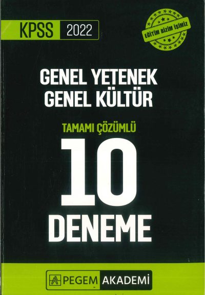 GKGY 10'LU PAKET DENEME ÇÖZÜMLÜ ANKA Fotokopi