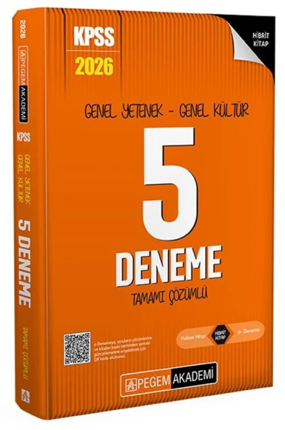 2026 KPSS Genel Yetenek Genel Kültür Tamamı Çözümlü 5 Deneme Pegem Akademi Yayıncılık ANKA Fotokopi