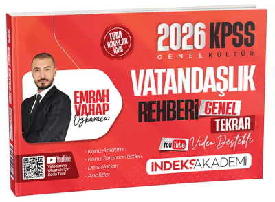 2026 KPSS Vatandaşlık Rehberi Video Destekli Genel Tekrar İndeks Akademi Yayıncılık ANKA Fotokopi