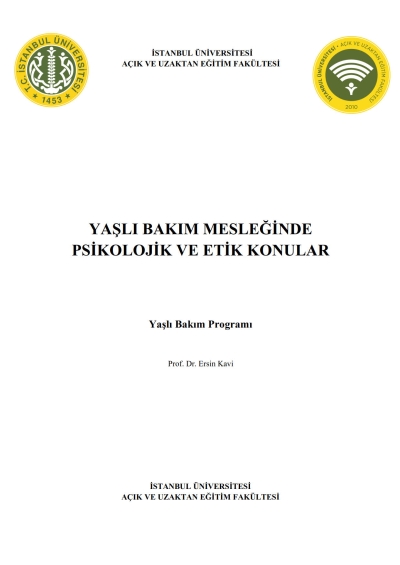 Yaşlı Bakım Mesleğinde Psikolojik ve Etik Konular ANKA Fotokopi