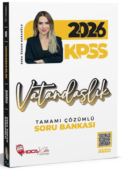2026 KPSS Vatandaşlık Soru Bankası Çözümlü Esra Özkan Karaoğlu Hoca Kafası Yayınları ANKA Fotokopi