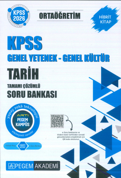 Ortaöğretim KPSS Tarih Tamamı Çözümlü Soru Bankası Pegem Akademi