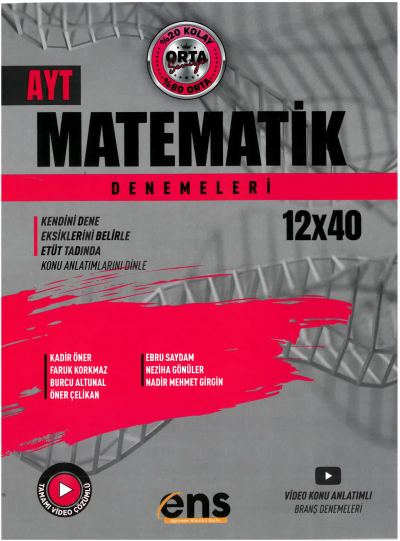 AYT Matematik 12x40 lı Denemeleri ENS Yayınları ANKA Fotokopi