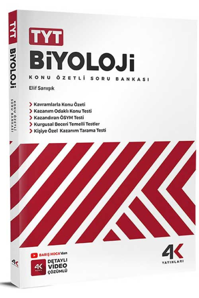 TYT Biyoloji Konu Özetli Soru Bankası 4K Yayınları ANKA Fotokopi