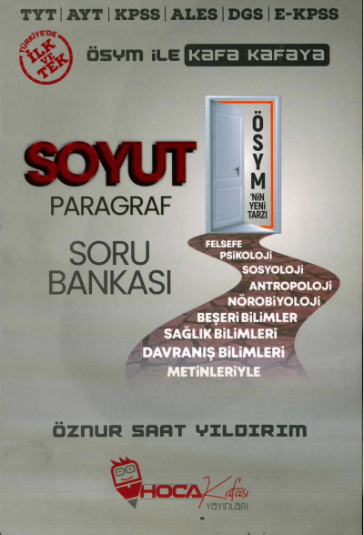 SOYUT PARAGRAF ÖSYM ile KAFA KAFAYA SORU BANKASI ÖZNUR SAAT YILDIRIM ANKA Fotokopi