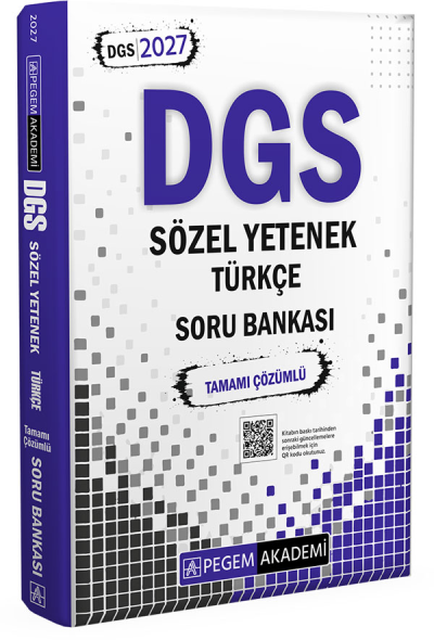 2027 DGS Sözel Yetenek Türkçe Tamamı Çözümlü Soru Bankası Pegem Akademi ANKA Fotokopi