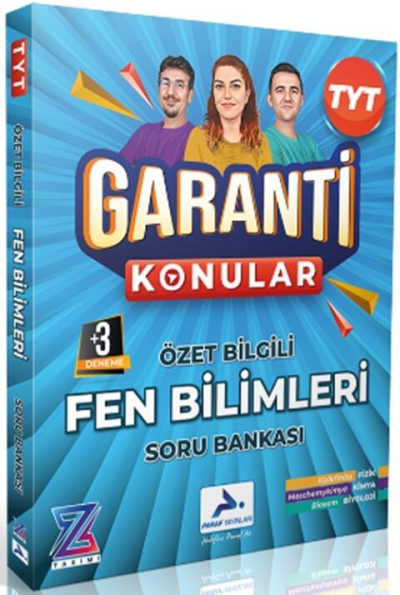 Z Takımı TYT Fen Bilimleri Garanti Konular Soru Bankası Paraf Yayınları ANKA Fotokopi