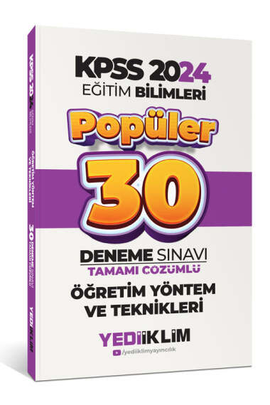 Öğretim Yöntem ve Teknikleri Popüler Tamamı Çözümlü 30 Deneme ANKA Fotokopi