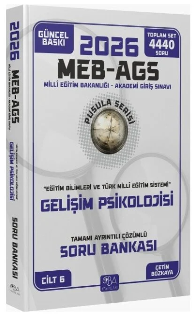 2026 MEB-AGS Eğitim Bilimleri Gelişim Psikolojisi Soru Bankası Çözümlü Pusula Serisi CBA Yayınları ANKA Fotokopi