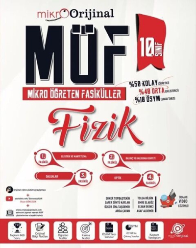 Mikro 10. Sınıf Fizik MÖF Mikro Öğreten Fasiküller Orijinal Yayınları ANKA Fotokopi
