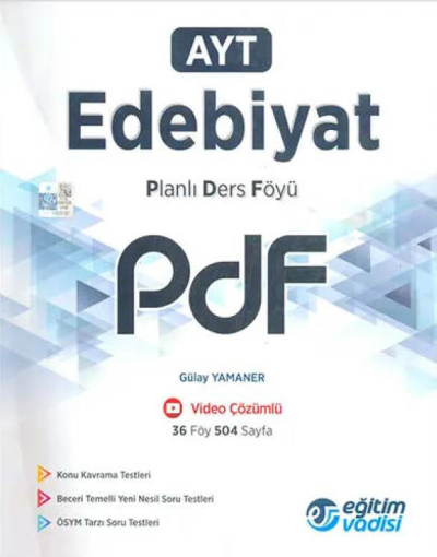 AYT Edebiyat Planlı Ders Föyü PDF Eğitim Vadisi Yayınları ANKA Fotokopi