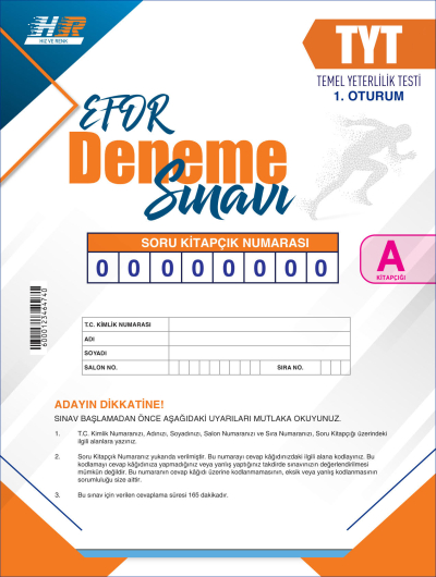 TYT HIZ VE RENK YAYINLARI EFOR SERİSİ DENEME 1 ANKA Fotokopi