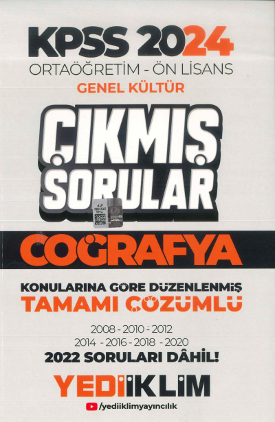 COĞRAFYA KONULARINA GÖRE DÜZENLENMİŞ 2008-2022 ÇIKMIŞ SORULAR TAMAMI ÇÖZÜMLÜ ANKA Fotokopi