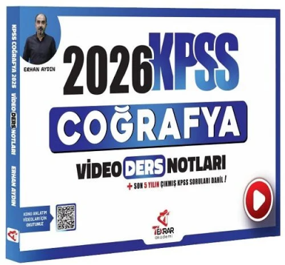 2026 KPSS Coğrafya Video Ders Notları - Erhan Aydın Tekrar Akademi Yayınları ANKA Fotokopi