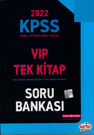 VİP GKGY TÜM DERSLER TEK KİTAP ÇÖZÜMLÜ SORU BANKASI