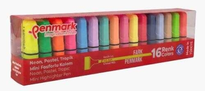 Penmark Mini Fosforlu Kalem 16 Lı Neon+Pastel+Tropik ANKA Fotokopi