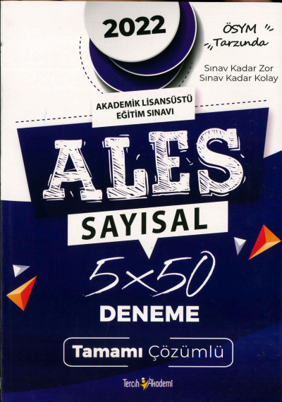 ALES SAYISAL 5x50 DENEME TAMAMI ÇÖZÜMLÜ ANKA Fotokopi