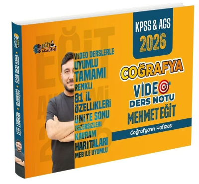 2026 MEB AGS KPSS Coğrafya Video Ders Notları Mehmet Eğit ANKA Fotokopi