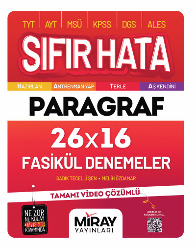 Sıfır Hata Paragraf 16 Deneme Miray Yayınları ANKA Fotokopi