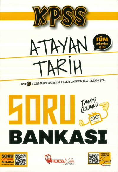 ATAYAN TARİH SORU BANKASI TAMAMI ÇÖZÜMLÜ ANKA Fotokopi