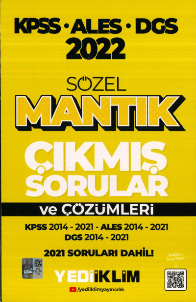 KPSS ALES DGS SÖZEL MANTIK 2014-2021 ÇÖZÜMLÜ ÇIKMIŞ SORULAR ANKA Fotokopi