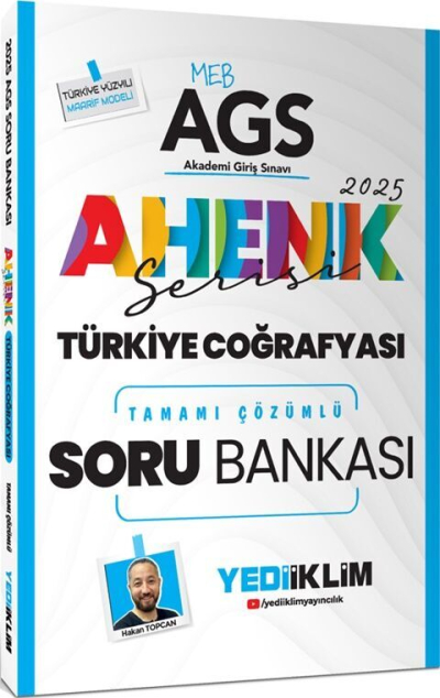 2025 MEB AGS Ahenk Serisi Türkiye Coğrafyası Tamamı Çözümlü Soru Bankası Yediiklim Yayınları