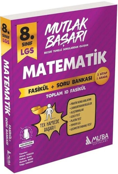 Mutlak Başarı LGS Matematik Fasiküller+Soru Bankası Muba Yayınları ANKA Fotokopi