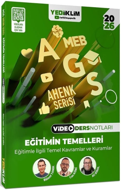 2026 MEB-AGS Eğitimin Temelleri Video Ders Notları Ahenk Serisi Yediiklim Yayınları ANKA Fotokopi
