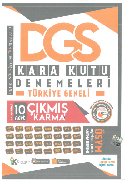 DGS KARA KUTU DENEMELERİ 10 ÇIKMIŞ KARMA DENEME ANKA Fotokopi