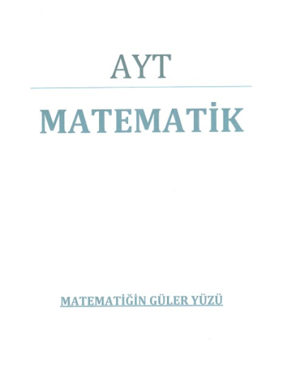 Matematiğin Güler Yüzü AYT Video Ders Notları ANKA Fotokopi