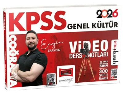 2026 KPSS Genel Kültür Coğrafya Video Ders Notları (Engin Eraydın) Yargı Yayınları ANKA Fotokopi