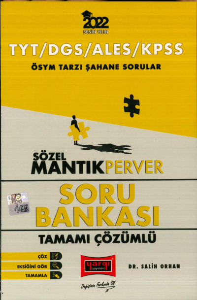 ÖSYM TARSI ŞAHEN SORULAR SÖZEL MANTIK PERVER SORU BANKASI ANKA Fotokopi