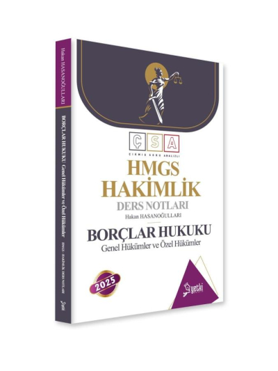 Çıkmış Soru Analizli Borçlar Hukuku Hakimlik Ders Notları Yetki Yayınları