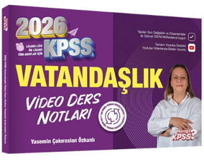2026 KPSS Vatandaşlık Video Ders Notları Tüm Adaylar İçin Yasemin Özkanlı Hangi KPSS ANKA Fotokopi