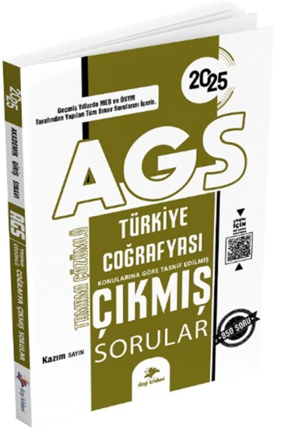 2025 MEB AGS Türkiye Coğrafyası Video Çözümlü Çıkmış Sorular Kazım Sayın Dizgi Kitap ANKA Fotokopi