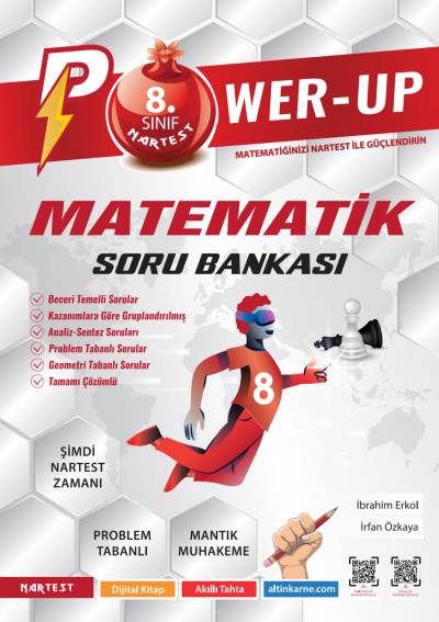 8. Sınıf Power-Up Matematik Soru Bankası Nartest Yayınları ANKA Fotokopi