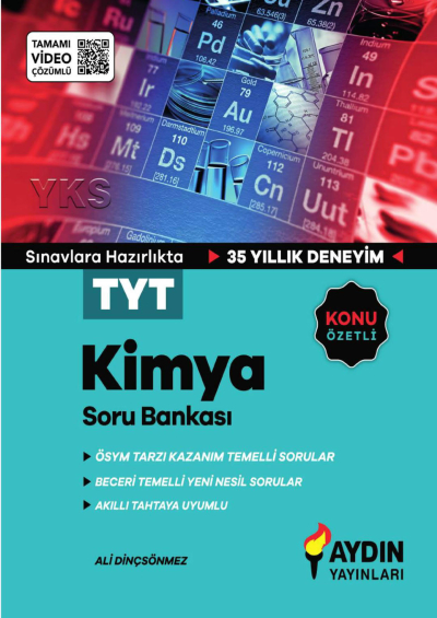 TYT Kimya Konu Özetli Tamamı Video Çözümlü Soru Bankası Aydın Yayınları ANKA Fotokopi