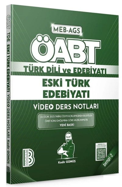 2025 ÖABT MEB-AGS Türk Dili ve Edebiyatı Eski Türk Edebiyatı Video Ders Notları Bengi-2 Benim Hocam Yayınları ANKA Fotokopi