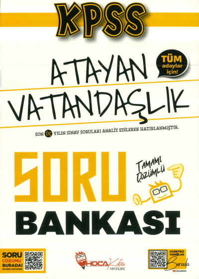 ATAYAN VATANDAŞLIK TAMAMI ÇÖZÜMLÜ SORU BANKASI ANKA Fotokopi