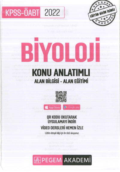 BİYOLOJİ KONU ANLATIMI ALAN BİLGİSİ - ALAN EĞİTİMİ ANKA Fotokopi