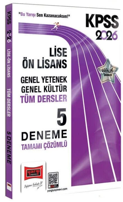 2026 KPSS Genel Kültür Genel Yetenek Lise Ön Lisans Tüm Dersler Tamamı Çözümlü 5 Deneme Yargı Yayınları ANKA Fotokopi