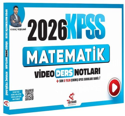 2026 KPSS Matematik Video Ders Notları Tekrar Akademi Yayınları ANKA Fotokopi